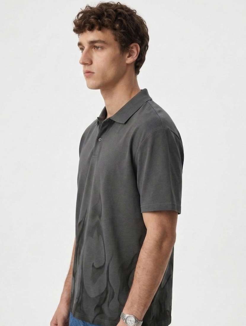 men printed short sleeve regular fit polo t-shirt - 22480720 -  Standard Image - 3