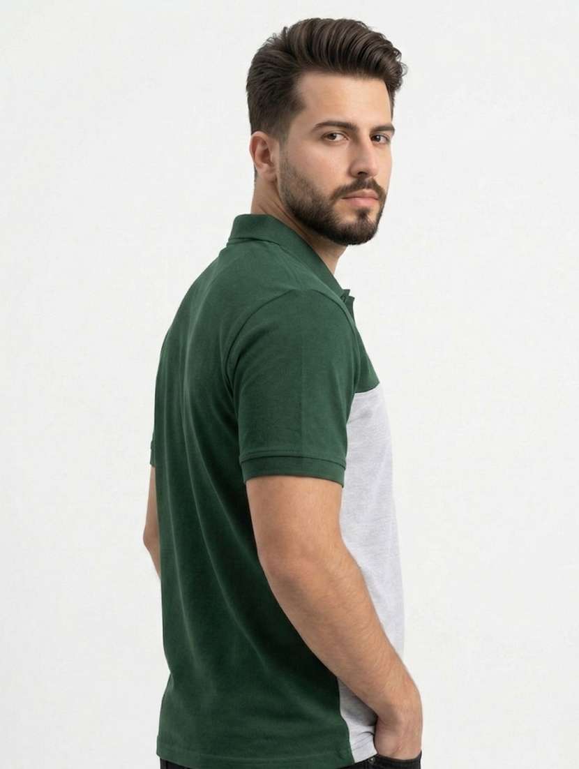 men color block short sleeve regular fit polo t-shirt - 22480722 -  Standard Image - 3
