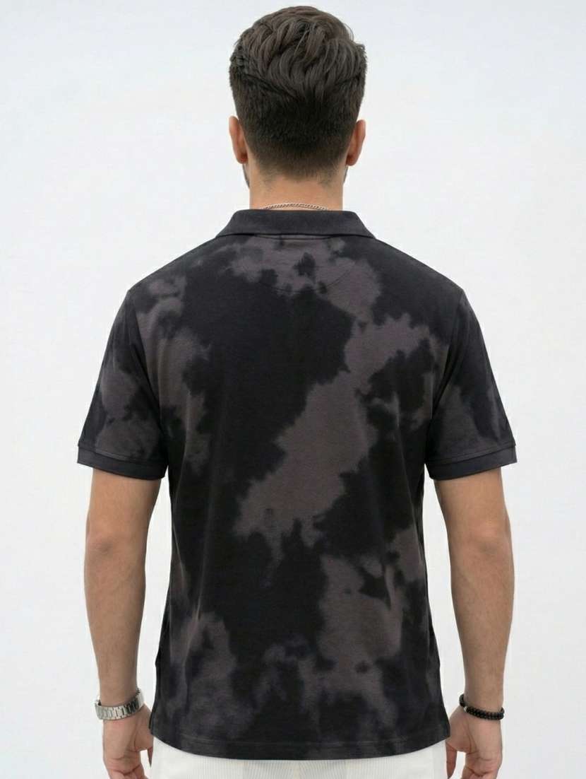 men printed short sleeve regular fit polo t-shirt - 22480815 -  Standard Image - 3