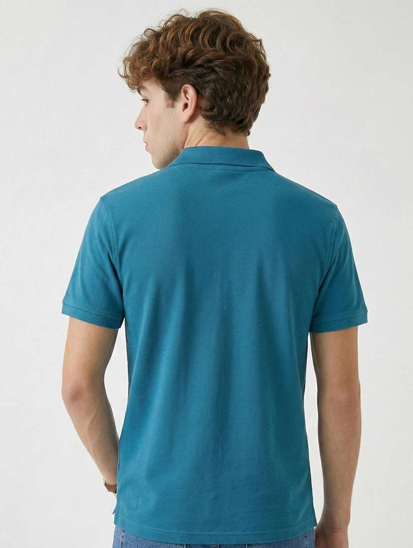 men color block short sleeve regular fit polo t-shirt - 22480824 -  Standard Image - 3