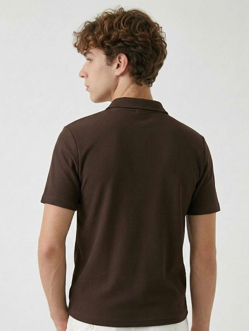 men self design short sleeve regular fit polo t-shirt - 22480849 -  Standard Image - 3