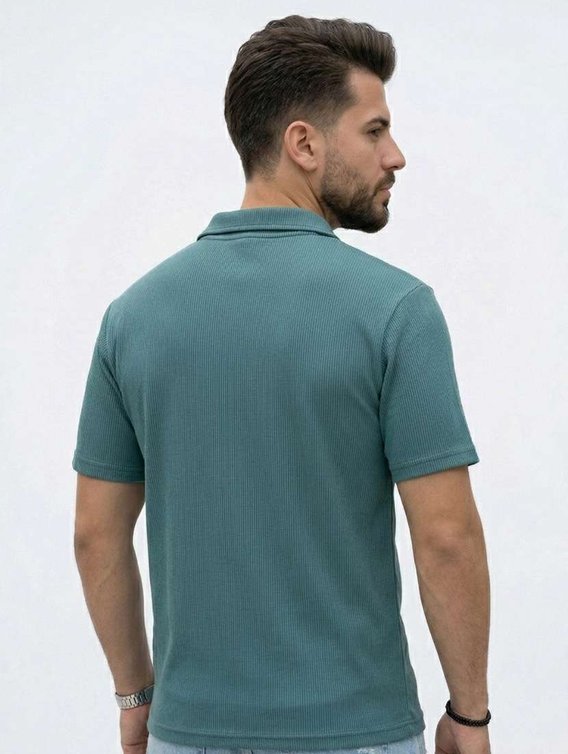 men self design short sleeve regular fit polo t-shirt - 22480852 -  Standard Image - 3