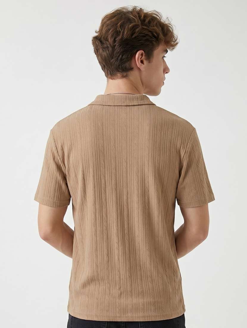 men self design short sleeve regular fit polo t-shirt - 22480854 -  Standard Image - 3