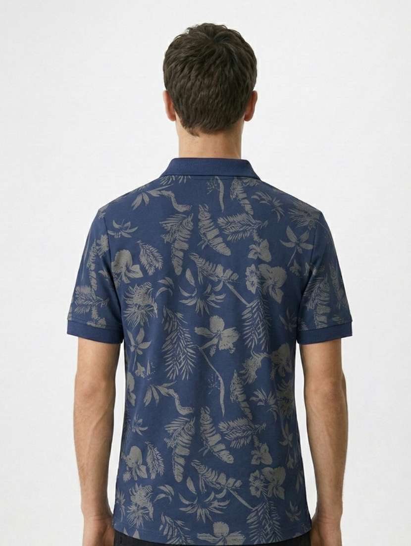 men printed short sleeve regular fit polo t-shirt - 22480890 -  Standard Image - 3