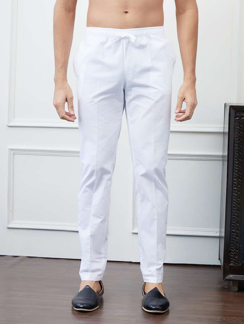 men solid with work mandarin neck kurta pyjama set - 22481169 -  Standard Image - 5