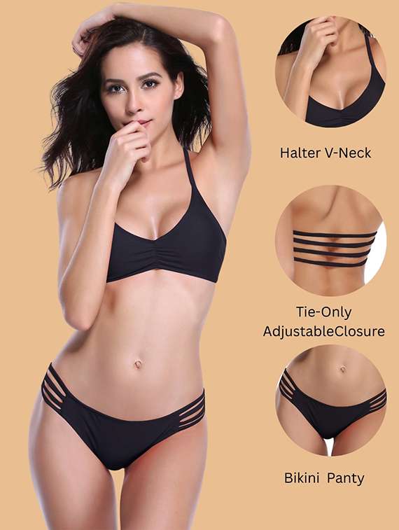 women black nylon bikini - 22481693 -  Standard Image - 3