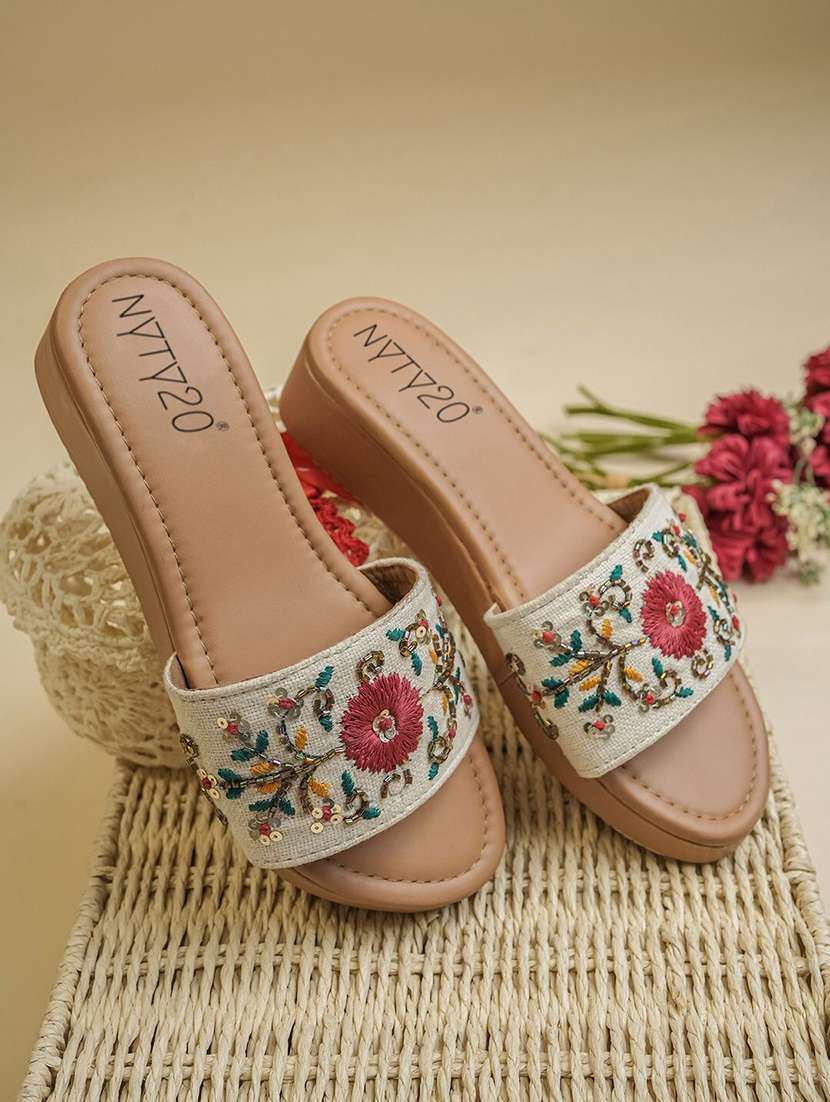 women maroon slip on wedge