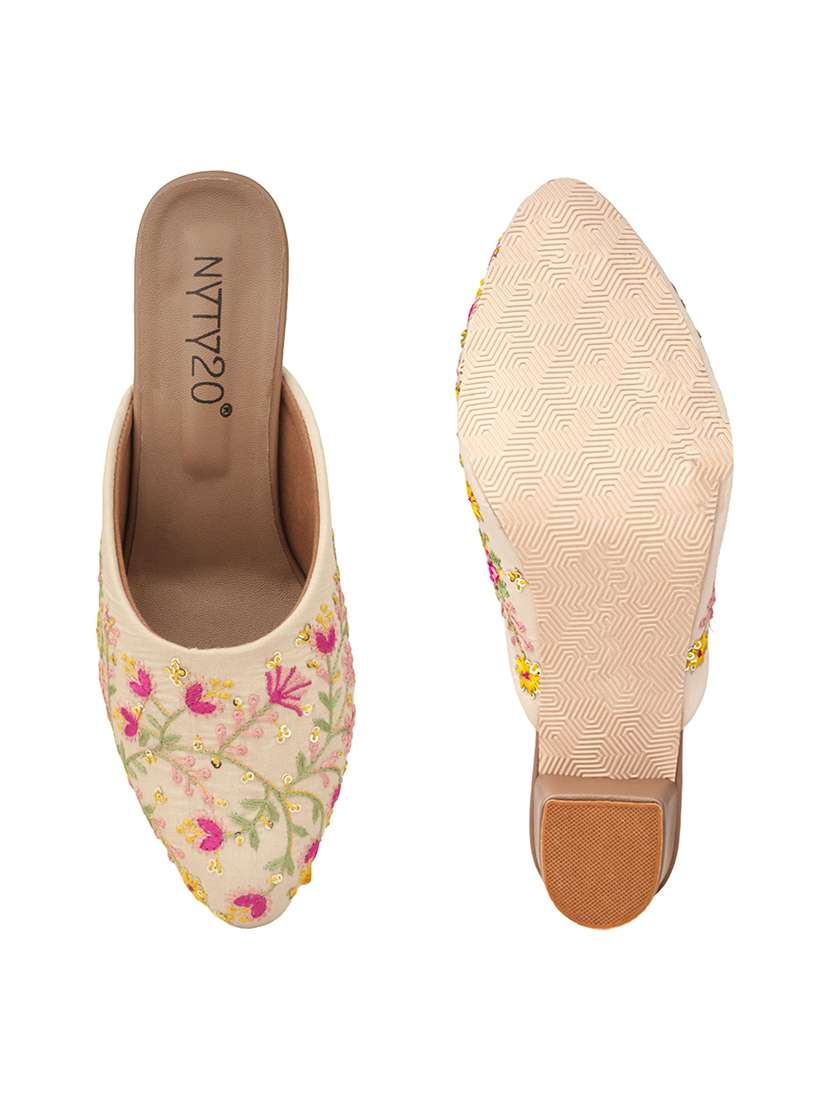 women embroidered slip on mule - 22481718 -  Standard Image - 3