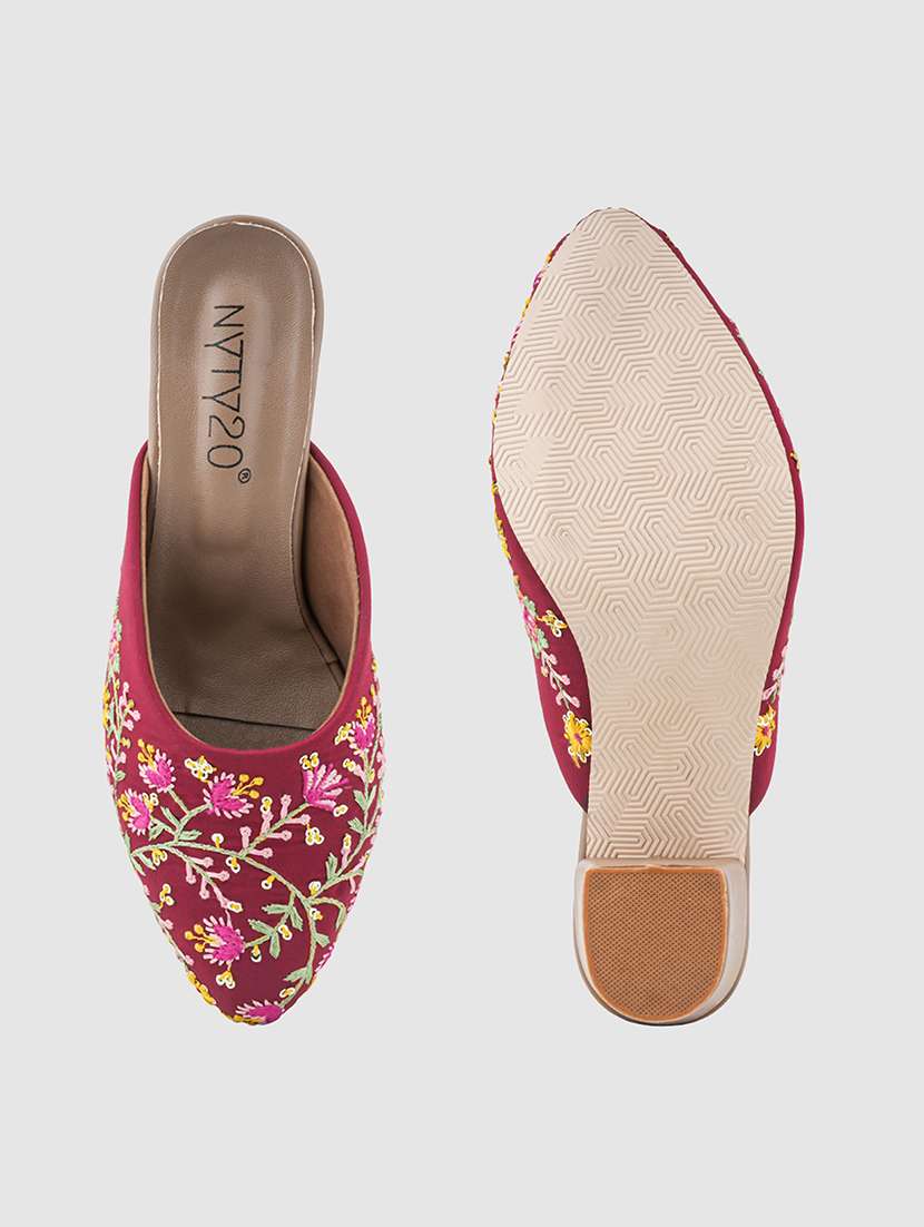 women embroidered slip on mule - 22481719 -  Standard Image - 3