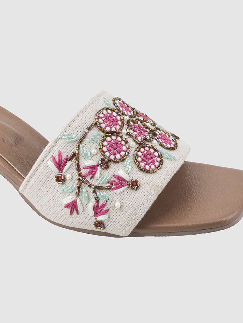 women embroidered slip on sandal - 22481720 -  Standard Image - 3