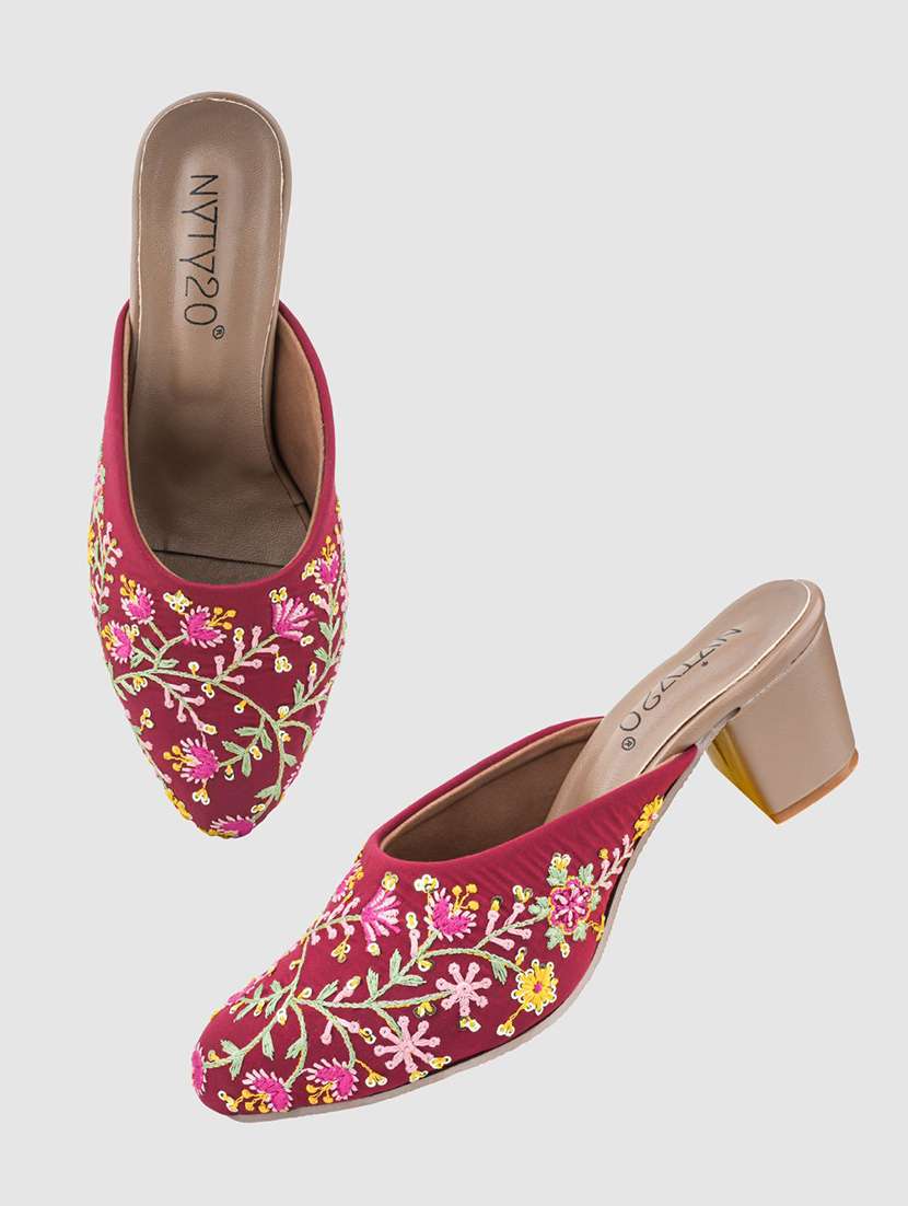 women embroidered slip on mule - 22485898 -  Standard Image - 3