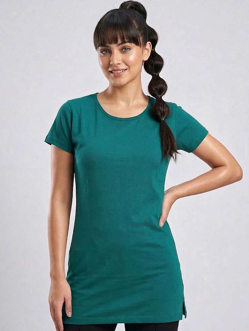 women solid short sleeve loungewear t-shirt