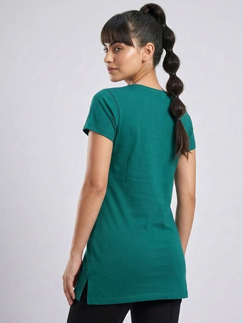 women solid short sleeve loungewear t-shirt - 22485968 -  Standard Image - 3