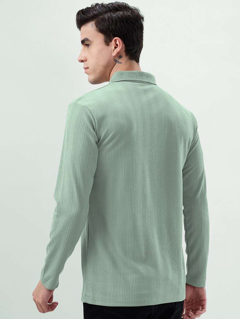 men self design long sleeve regular fit polo t-shirt - 22485974 -  Standard Image - 3