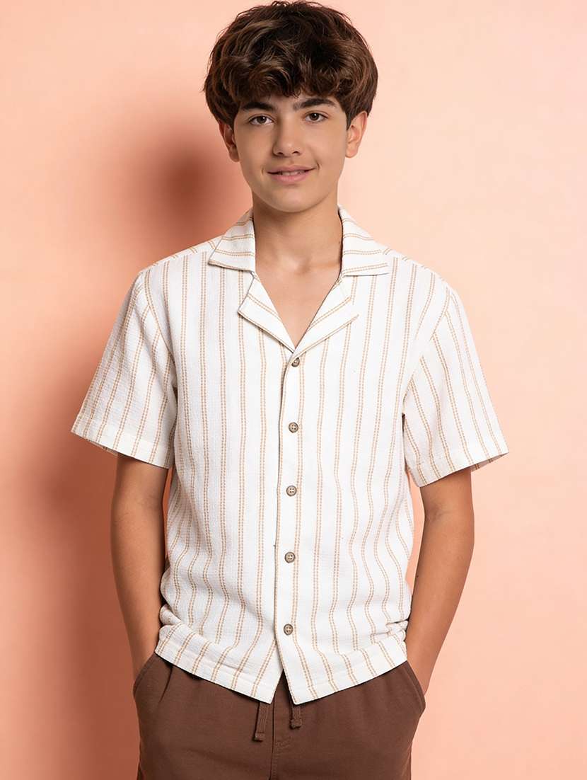 boys white cotton shirt