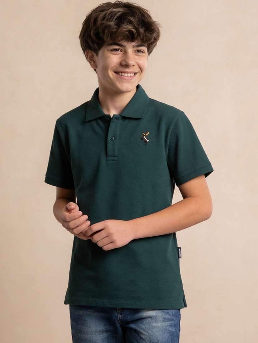 boys green cotton t-shirt