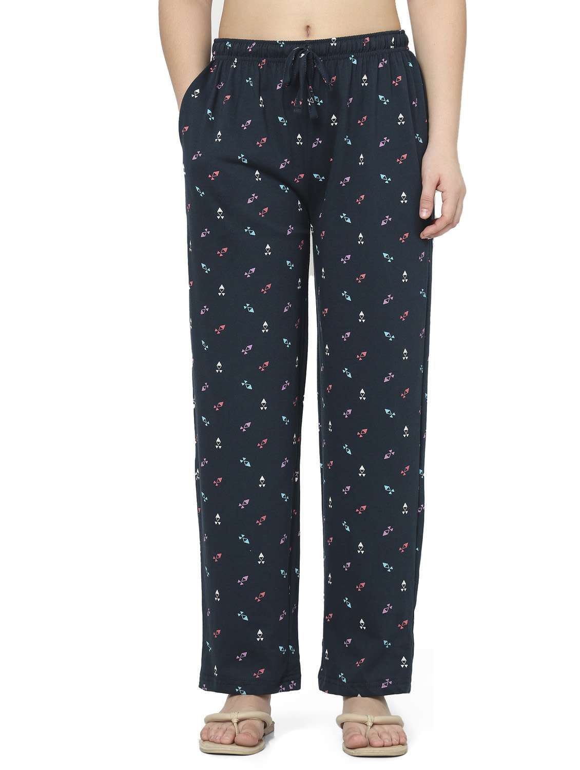 Girls Abstract Print Cotton Short Sleeves Pyjama Set - 22486087 -  Standard Image - 5