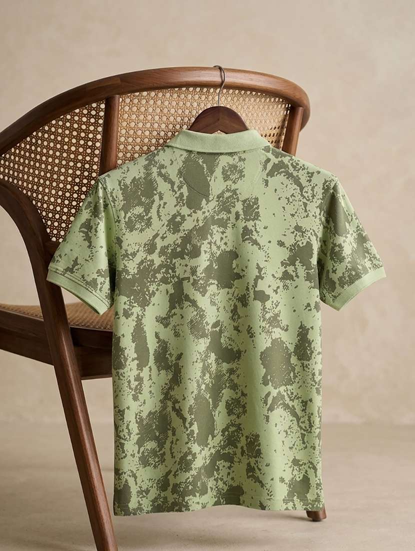 men printed short sleeve regular fit polo t-shirt - 22486136 -  Standard Image - 5