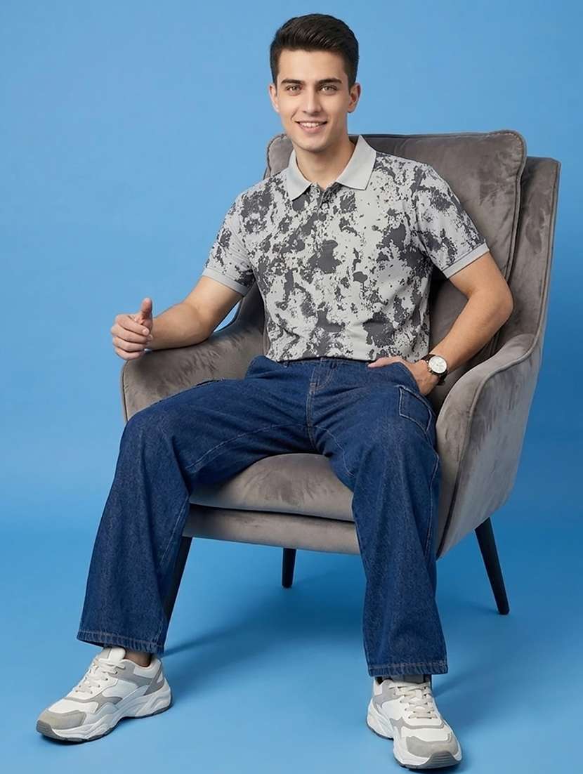 men printed short sleeve regular fit polo t-shirt - 22486137 -  Standard Image - 3