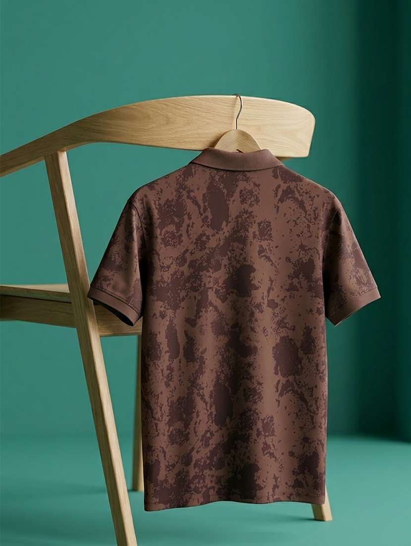 men printed short sleeve regular fit polo t-shirt - 22486139 -  Standard Image - 5