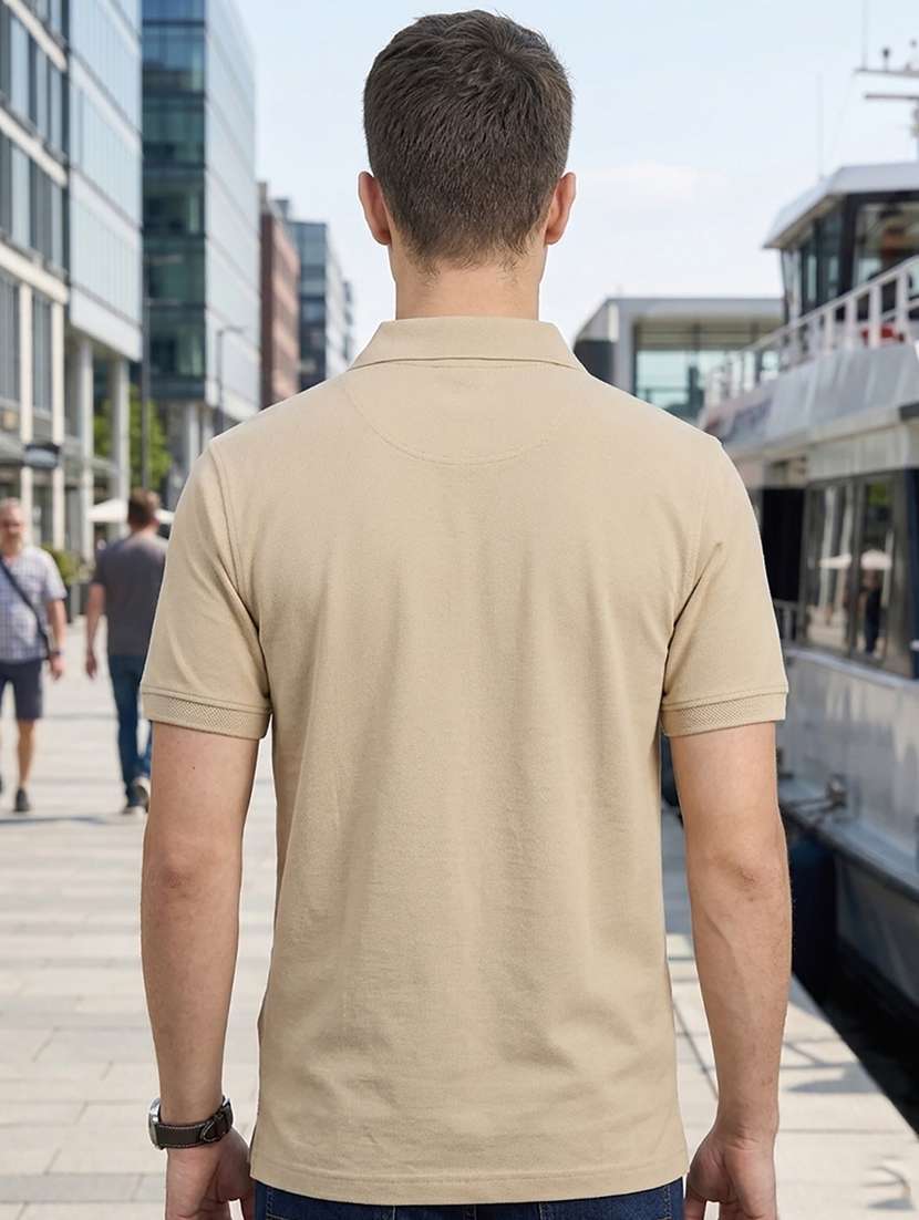men solid short sleeve regular fit polo t-shirt - 22486148 -  Standard Image - 3
