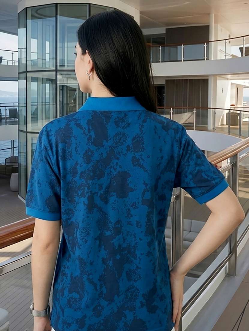 women blue polyester oversized t-shirt - 22486167 -  Standard Image - 3