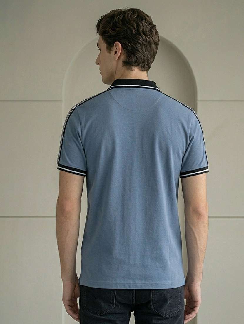 men solid short sleeve regular fit polo t-shirt - 22486171 -  Standard Image - 3