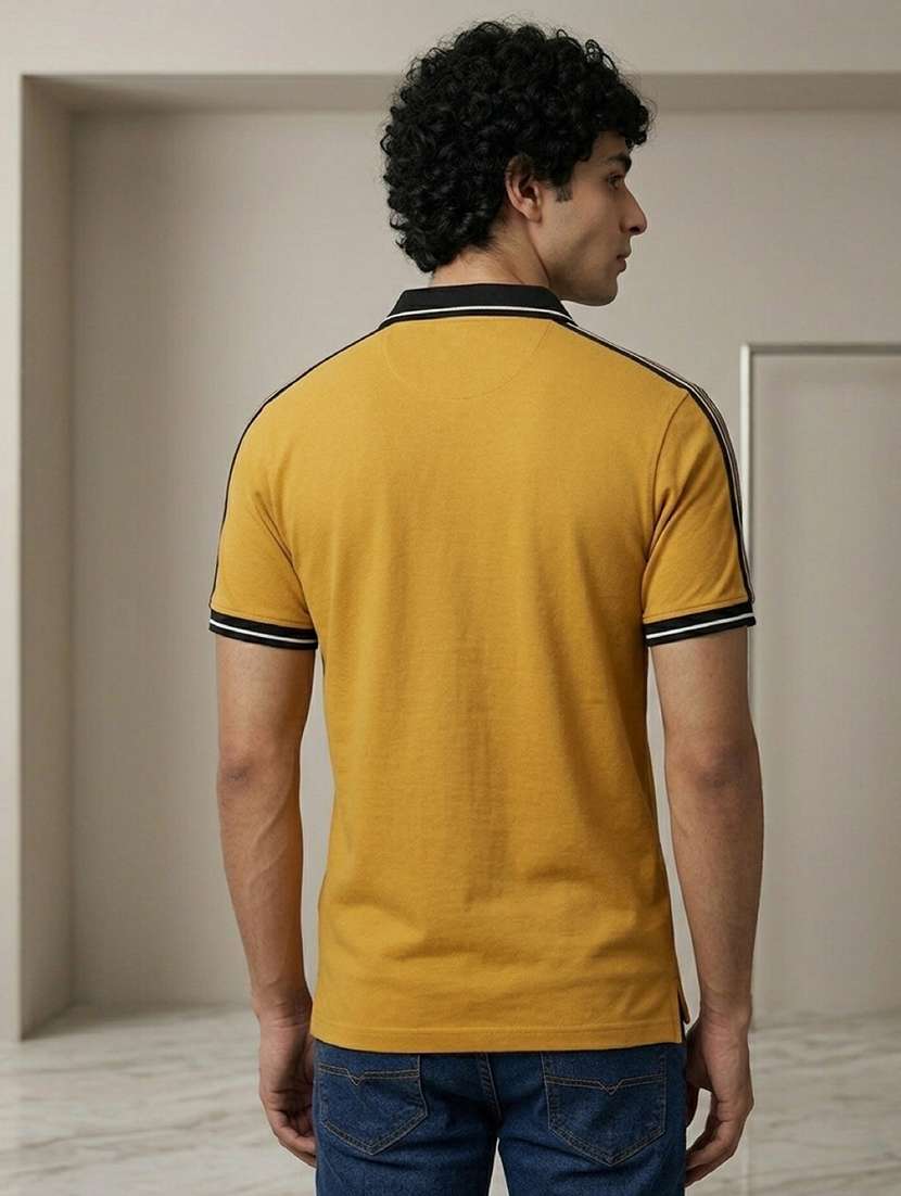 men solid short sleeve regular fit polo t-shirt - 22486172 -  Standard Image - 3
