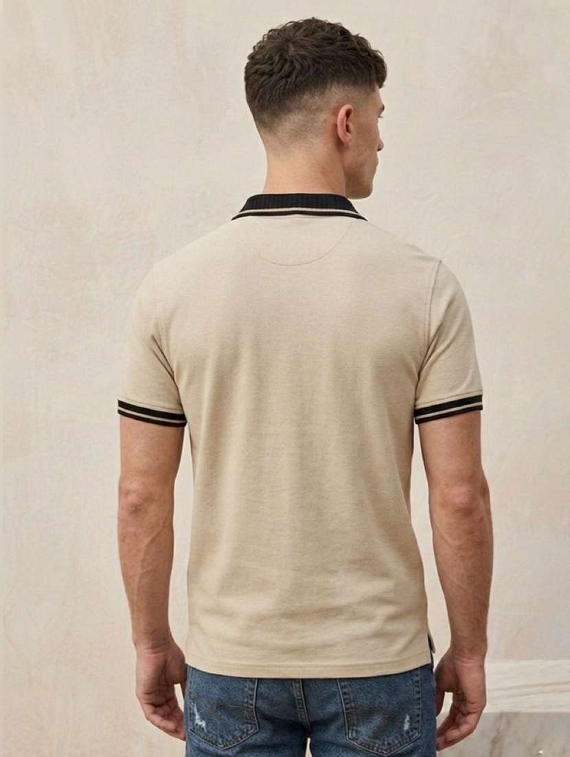 men solid short sleeve regular fit polo t-shirt - 22486176 -  Standard Image - 3