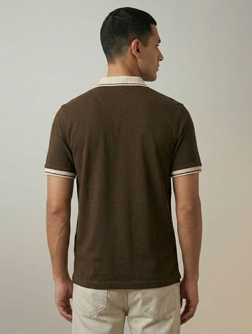 men solid short sleeve regular fit polo t-shirt - 22486179 -  Standard Image - 3