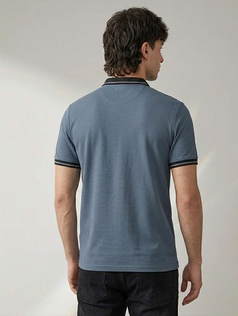 men solid short sleeve regular fit polo t-shirt - 22486180 -  Standard Image - 3