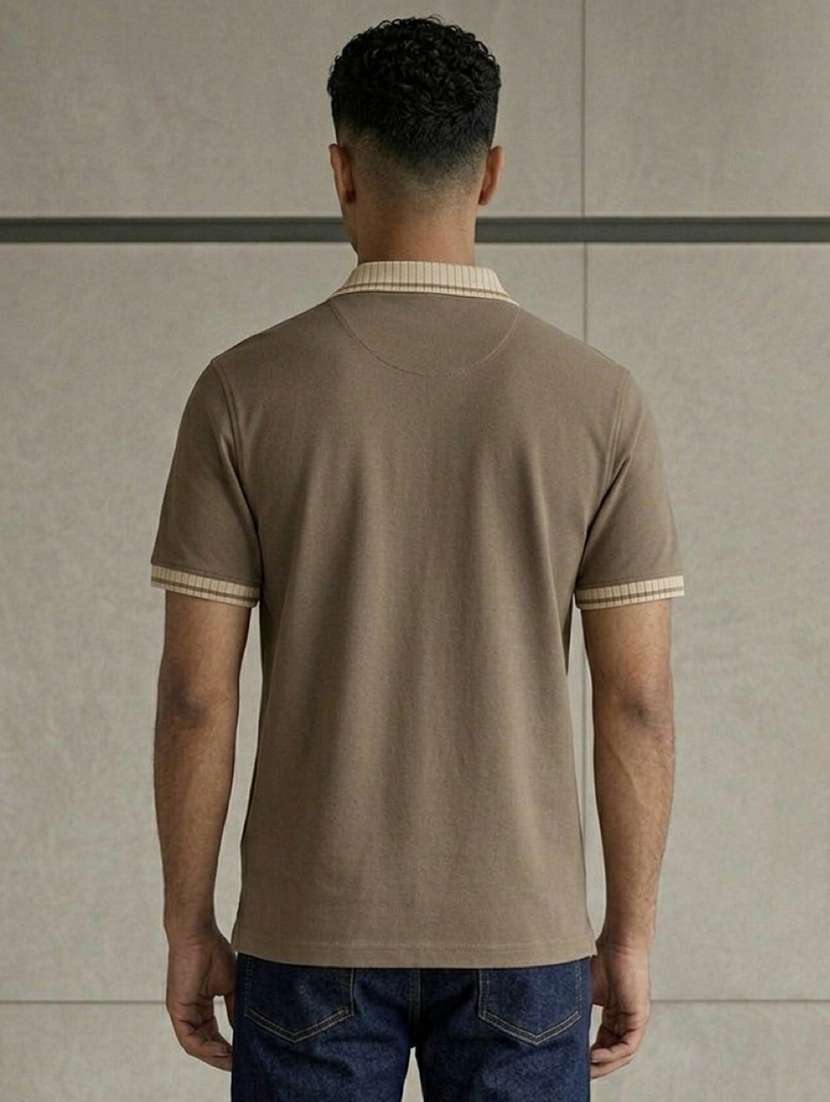 men solid short sleeve regular fit polo t-shirt - 22486182 -  Standard Image - 3