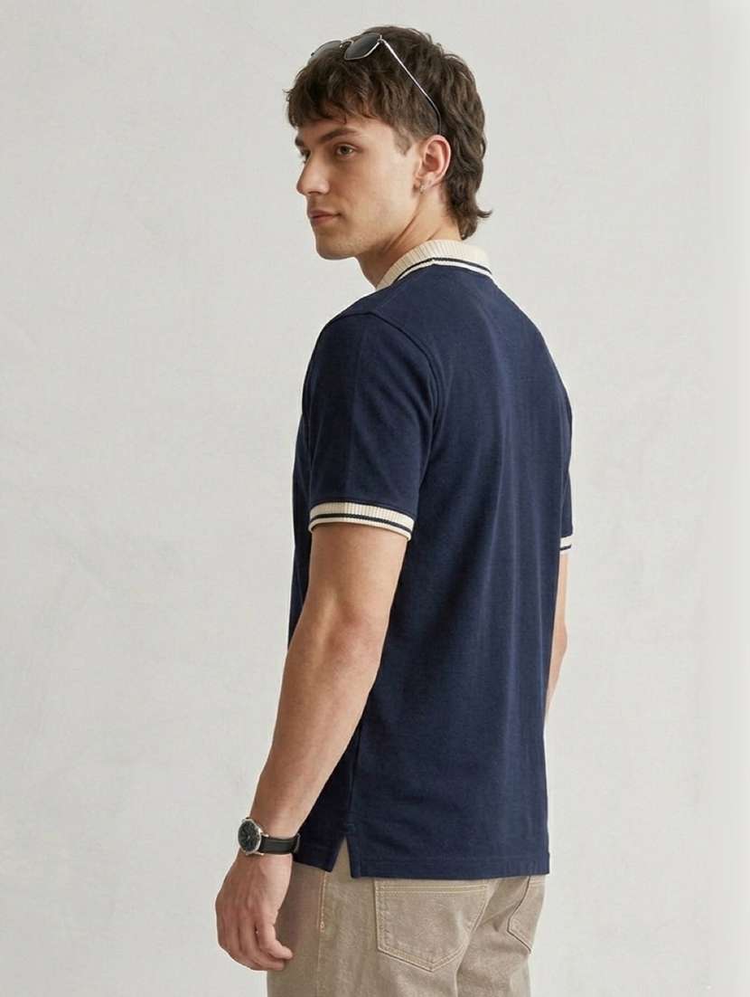men solid short sleeve regular fit polo t-shirt - 22486183 -  Standard Image - 3