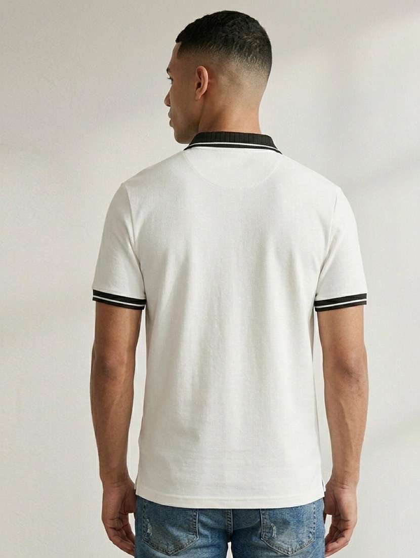men solid short sleeve regular fit polo t-shirt - 22486186 -  Standard Image - 3