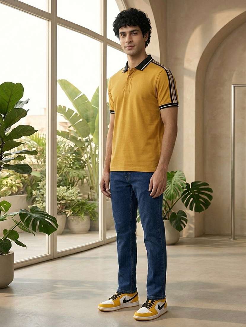 men solid short sleeve regular fit polo t-shirt - 22486188 -  Standard Image - 3