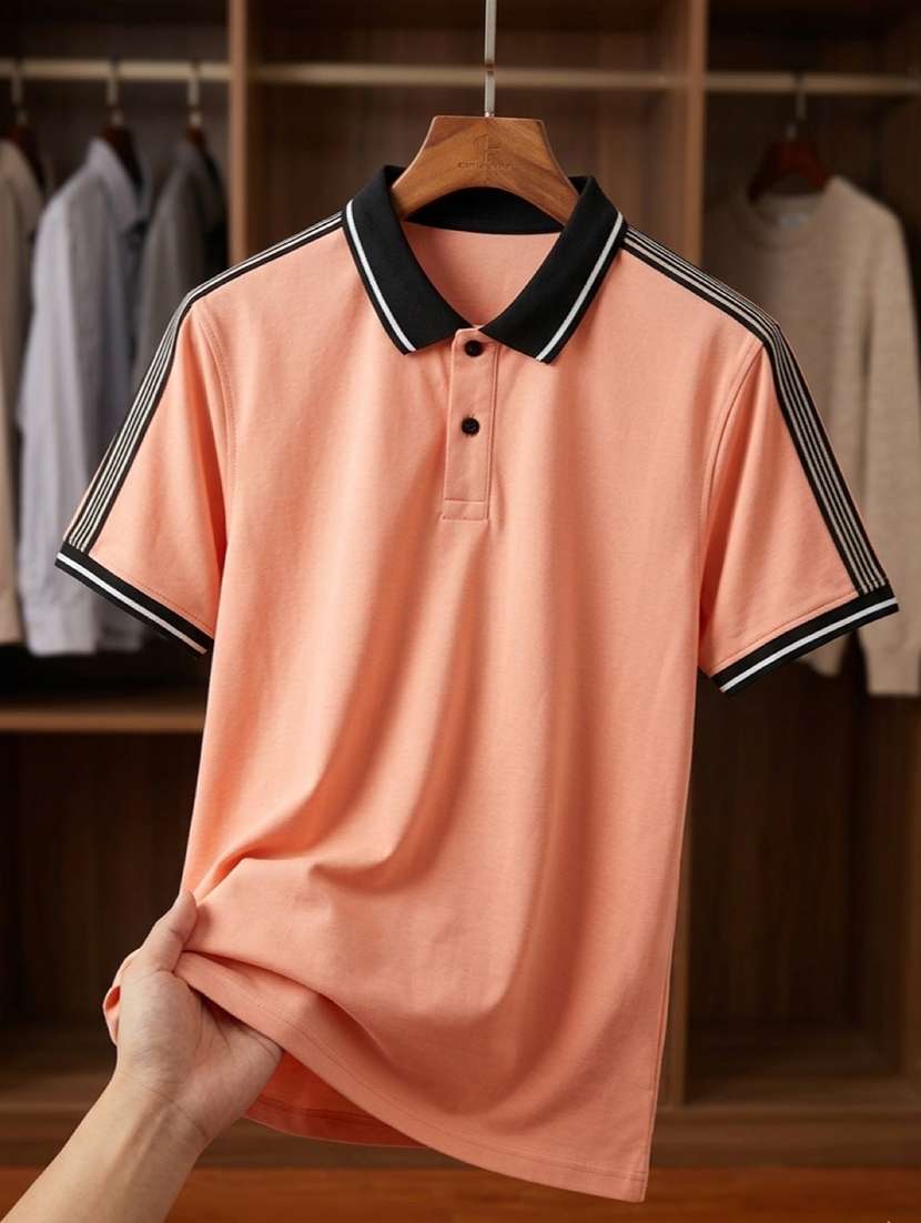 men solid short sleeve regular fit polo t-shirt - 22486190 -  Standard Image - 3