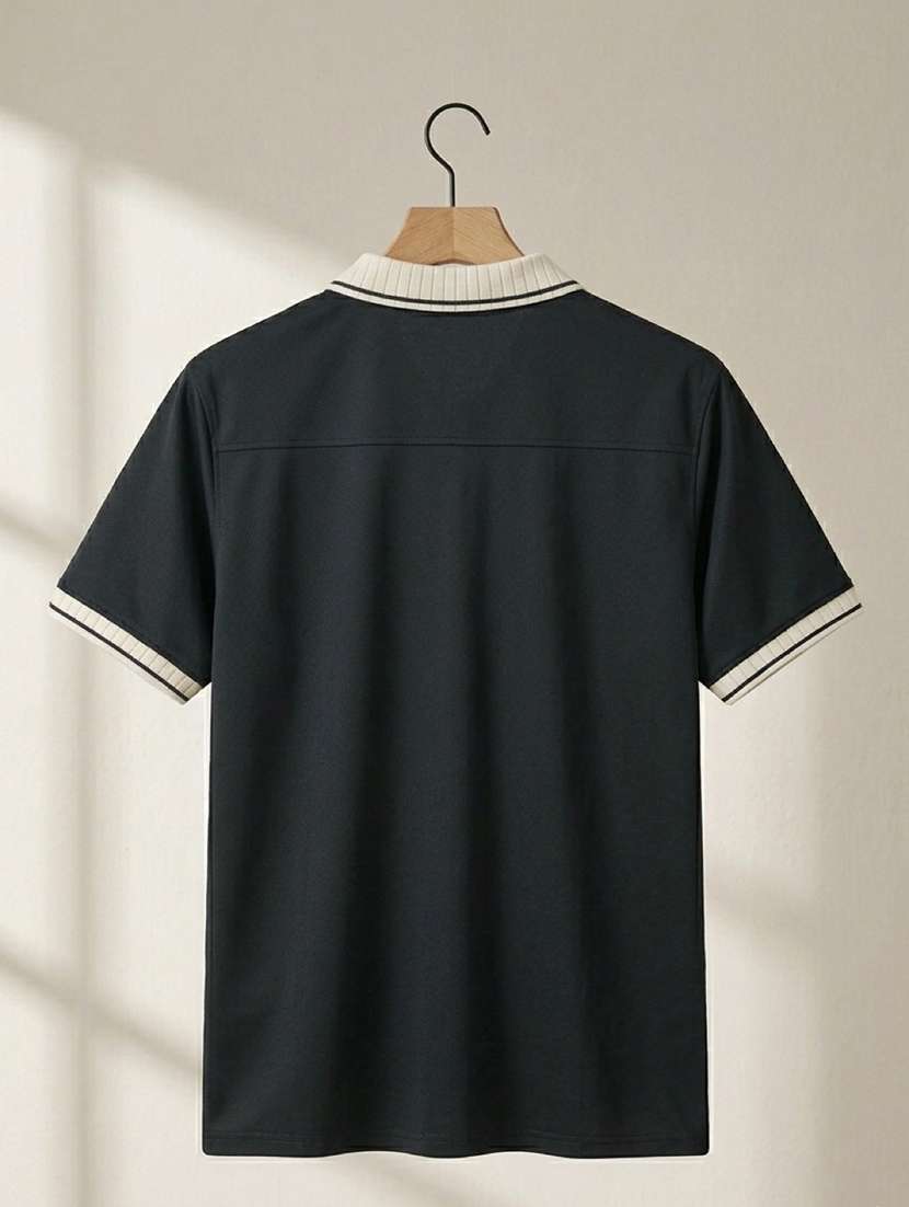 men solid short sleeve regular fit polo t-shirt - 22486194 -  Standard Image - 5