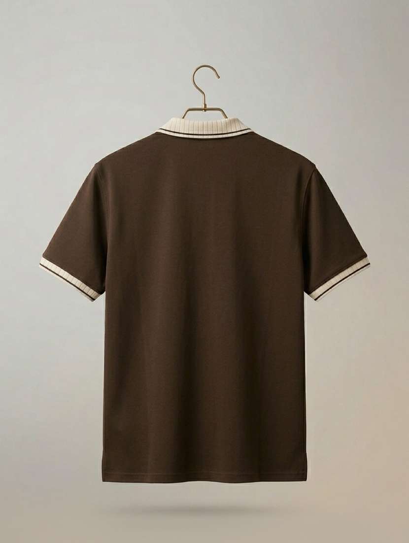men solid short sleeve regular fit polo t-shirt - 22486195 -  Standard Image - 5