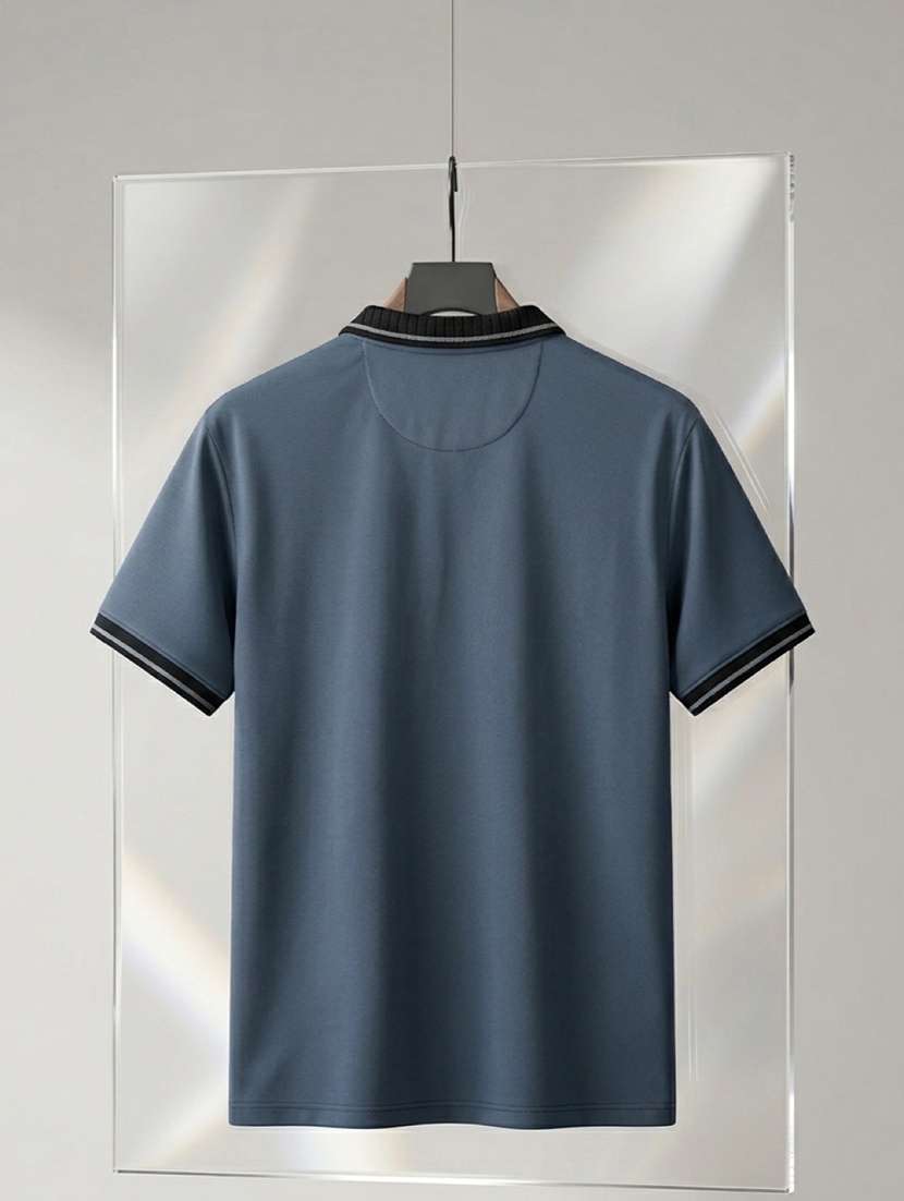 blue cotton plain tshirt - 22486196 -  Standard Image - 5