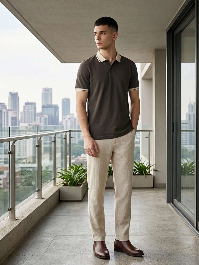 men solid short sleeve regular fit polo t-shirt - 22486197 -  Standard Image - 3