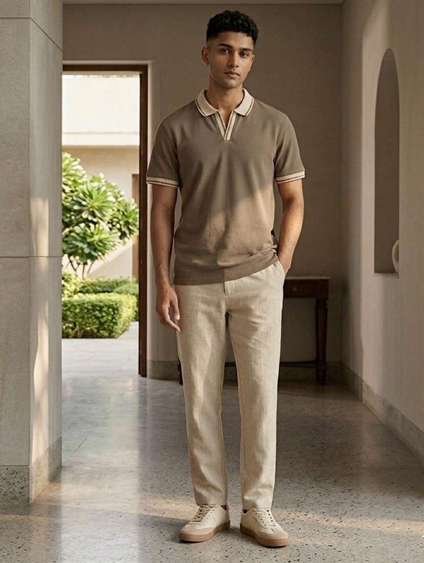 men solid short sleeve regular fit polo t-shirt - 22486198 -  Standard Image - 3
