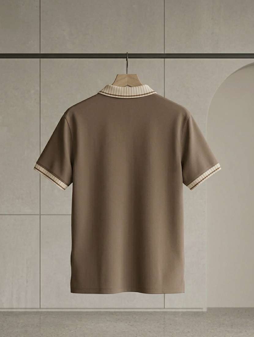 men solid short sleeve regular fit polo t-shirt - 22486198 -  Standard Image - 5