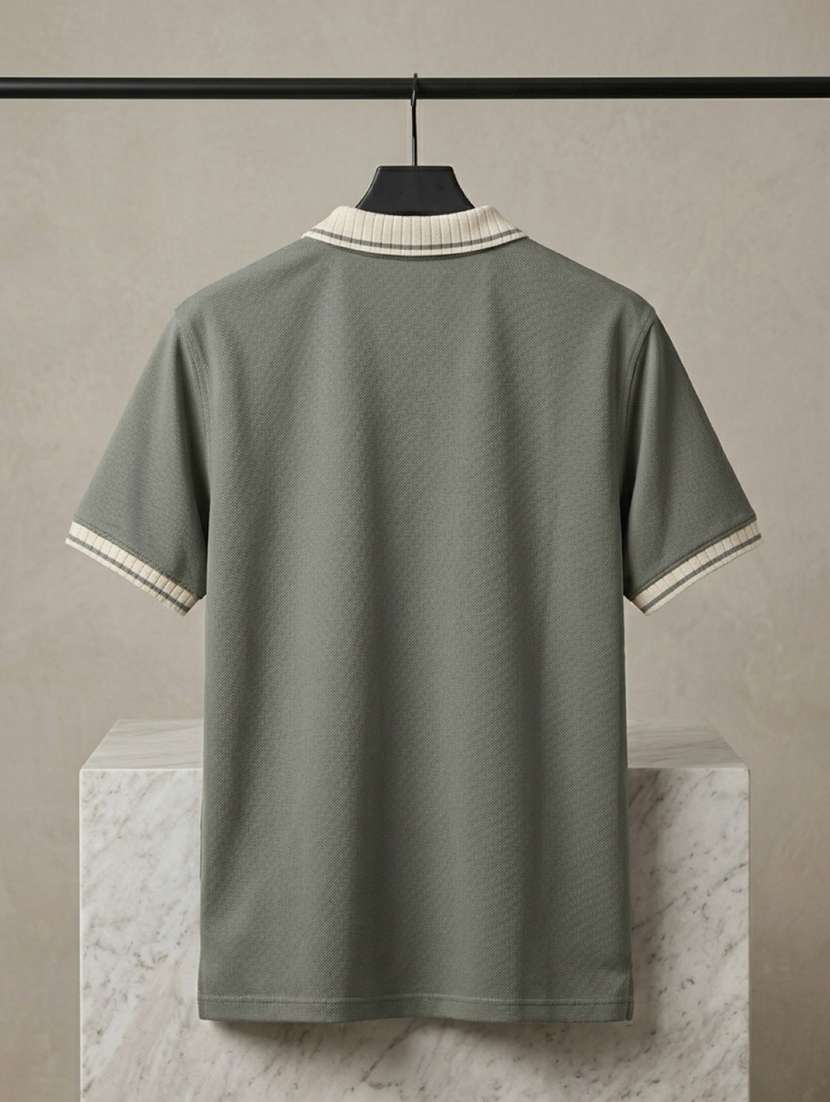 green cotton plain tshirt - 22486200 -  Standard Image - 5