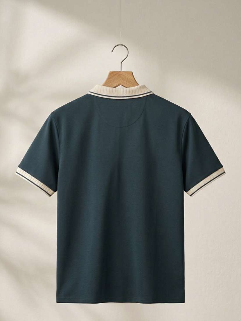 men solid short sleeve regular fit polo t-shirt - 22486201 -  Standard Image - 5
