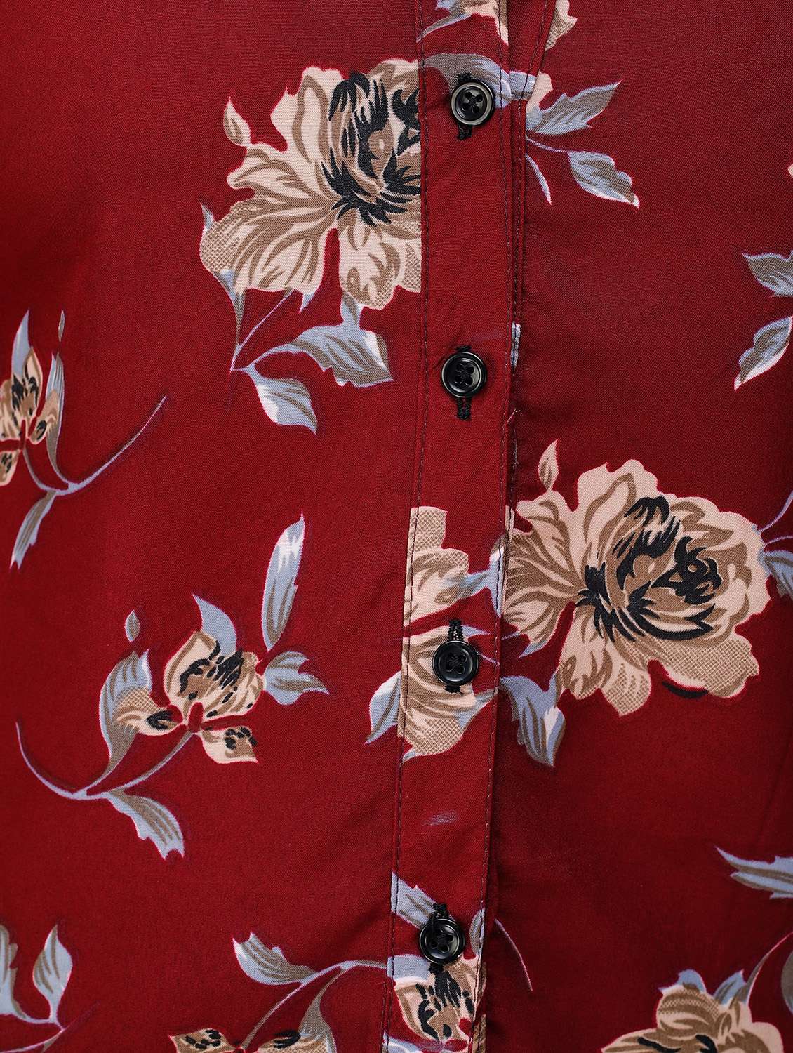 women maroon poly crepe regular shirt - 22486219 -  Standard Image - 5