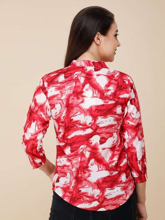 girls print poly crepe shirt - 22486221 -  Standard Image - 3