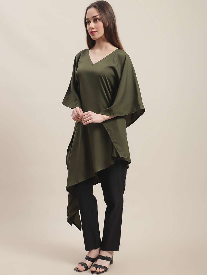 women solid kimono sleeve kaftan top - 22486224 -  Standard Image - 5