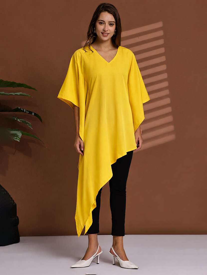 women solid kimono sleeve kaftan top - 22486234 -  Standard Image - 3