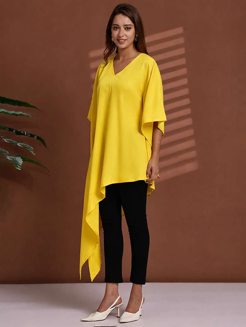 women solid kimono sleeve kaftan top - 22486234 -  Standard Image - 5