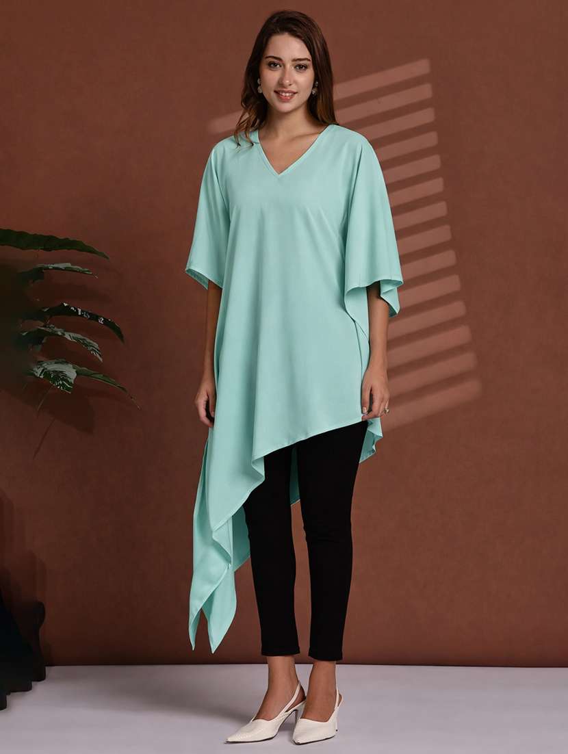 women solid kimono sleeve kaftan top - 22486236 -  Standard Image - 3
